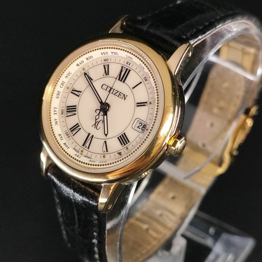 CITIZEN - 美品 CITIZEN シチズン XC ホワイト ゴールド レザー CITIZEN - 美品 CITIZEN シチズン XC ホワイト ゴールド レザー