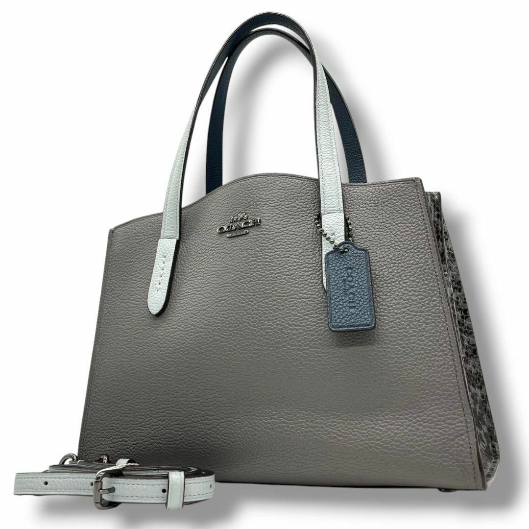 COACH - 美品　coach コーチ　ハンドバッグ　2way　パイソン柄　31740　s24
