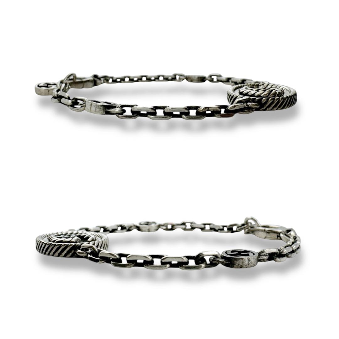 美品◇グッチ ダブルG チェーンブレスレット シルバー925 ユニセックス 美品◇グッチ ダブルG チェーンブレスレット シルバー925 ユニ