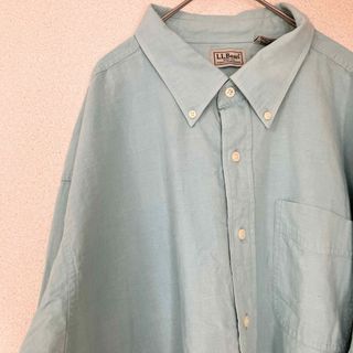 エルエルビーン(L.L.Bean)のLL Bean 長袖シャツ ミントグリーン XXLサイズ USA 古着(シャツ)