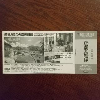 箱根ガラスの森美術館入館券(美術館/博物館)
