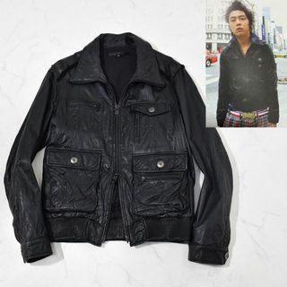 LHP - 堂本剛着 同型同色 LHP 山羊革 レザーブルゾン Wジップ LHP - 堂本剛着 同型同色 LHP 山羊革 レザーブルゾン Wジップ