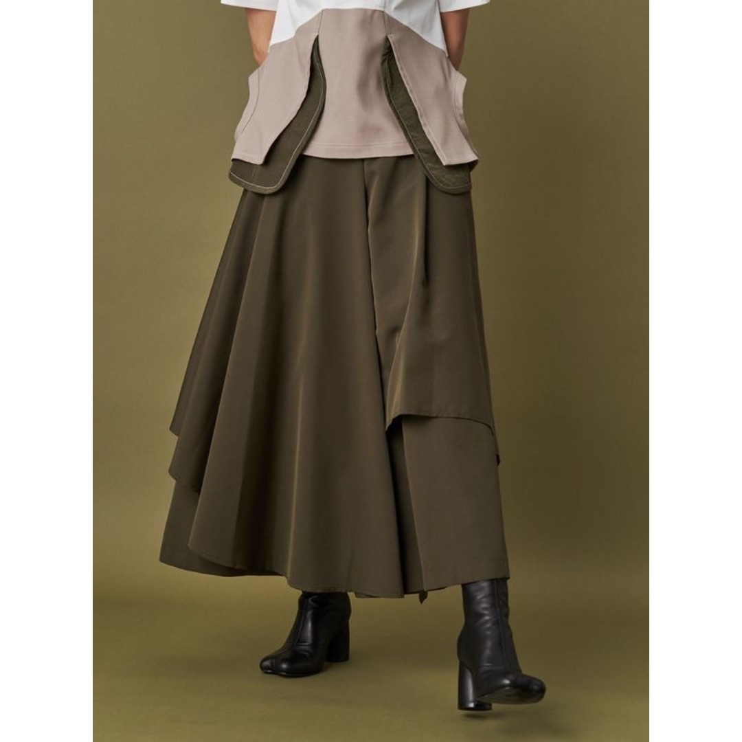 カジュアルパンツ UN3D ASYMME LAYERED PT