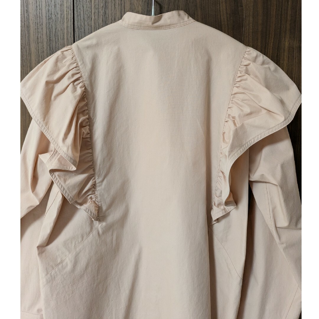 Drawer(ドゥロワー)のDrawer　コットンギャザーフリル比翼ブラウス レディースのトップス(シャツ/ブラウス(長袖/七分))の商品写真