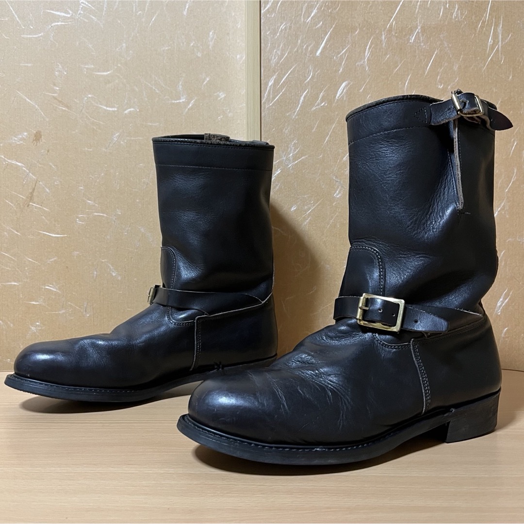 VINTAGE - 80s USA製 KNAPP エンジニアブーツ PT83 茶芯 10D 黒 VINTAGE - 80s USA製 KNAPP エンジニアブーツ PT83 茶芯 10D 黒