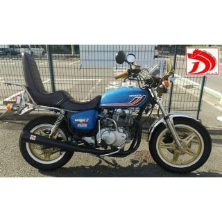 新作 ホーク2 DJクロス メガホン マフラー 黒/CB400T CB250T