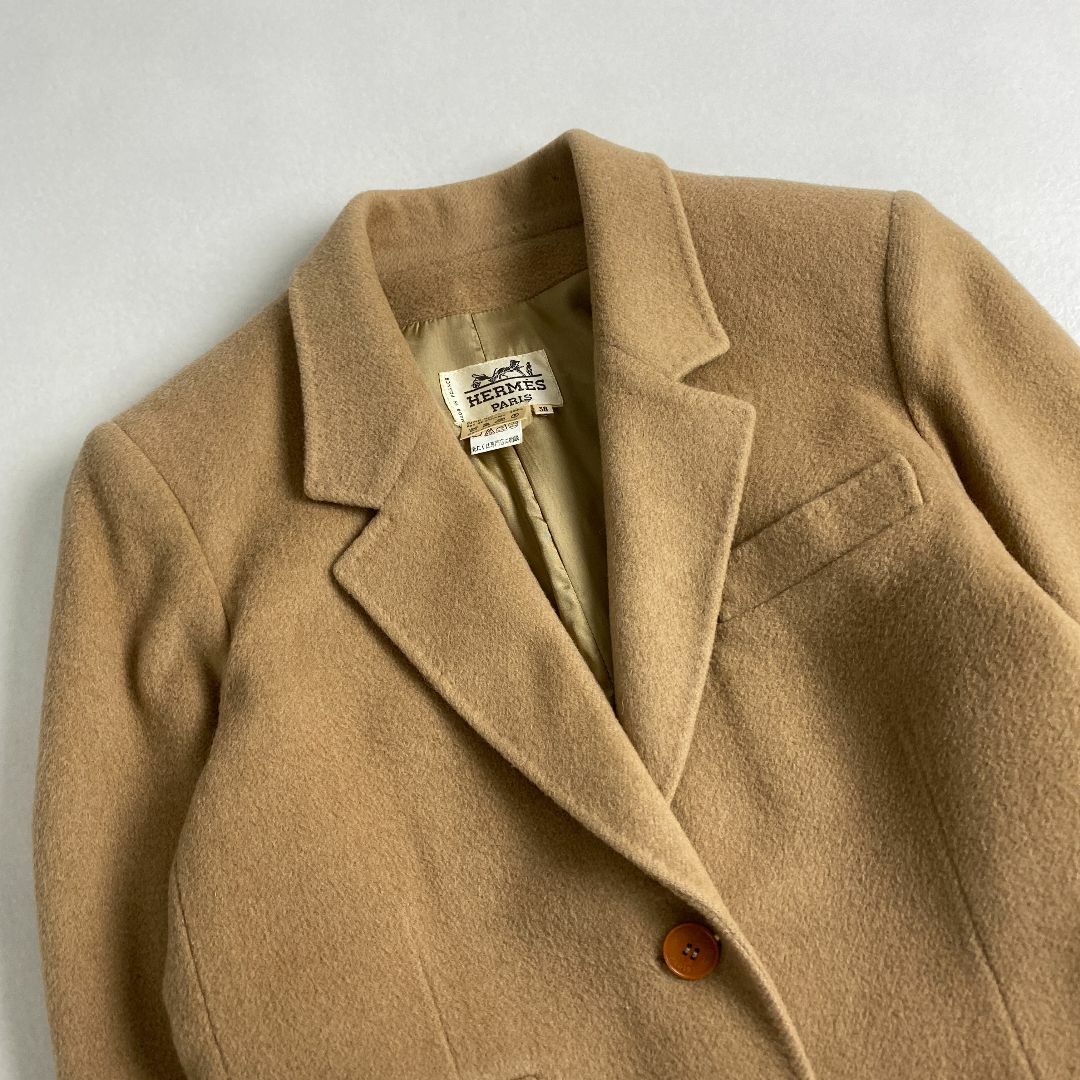 HERMES - エルメス テーラードジャケット HERMES キャメル100