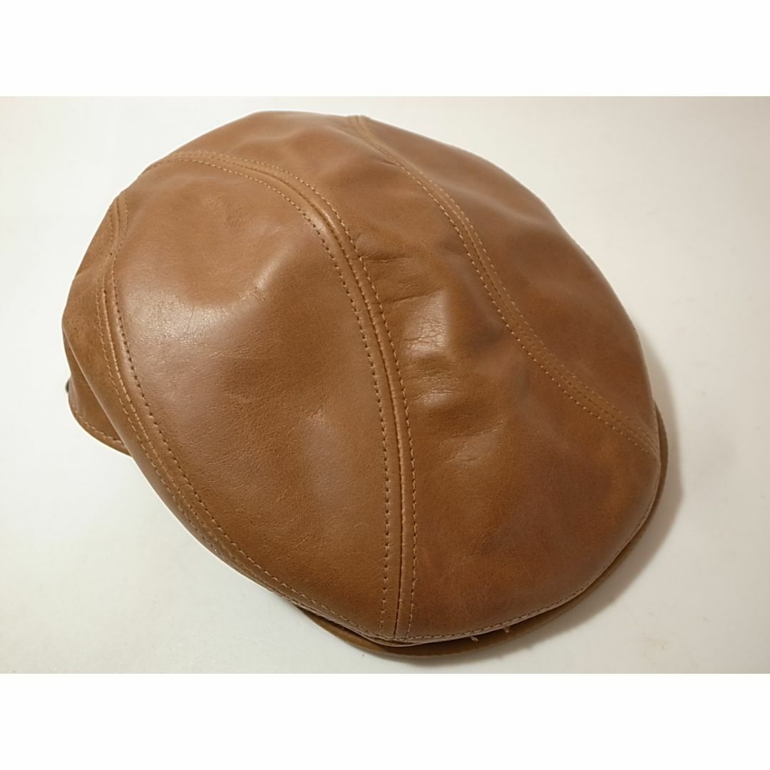 NEW YORK HAT - USA製Vintage Leather 1900ビンテージ加工Rust L/XL