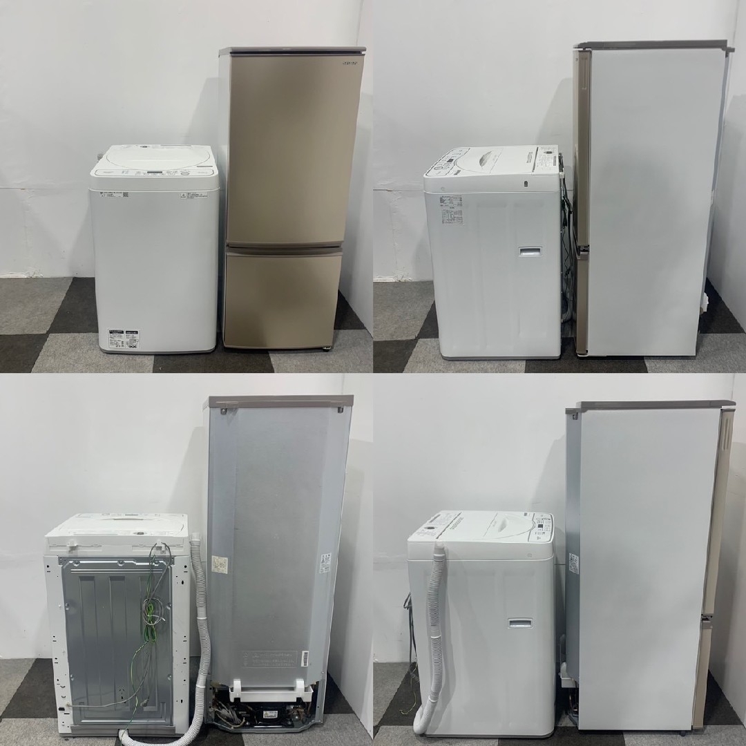 SHARP - SHARP 生活家電2点セット 冷蔵庫 167L洗濯機 6.0kg SHARP - SHARP 生活家電2点セット 冷蔵庫 167L洗濯機 6.0kg
