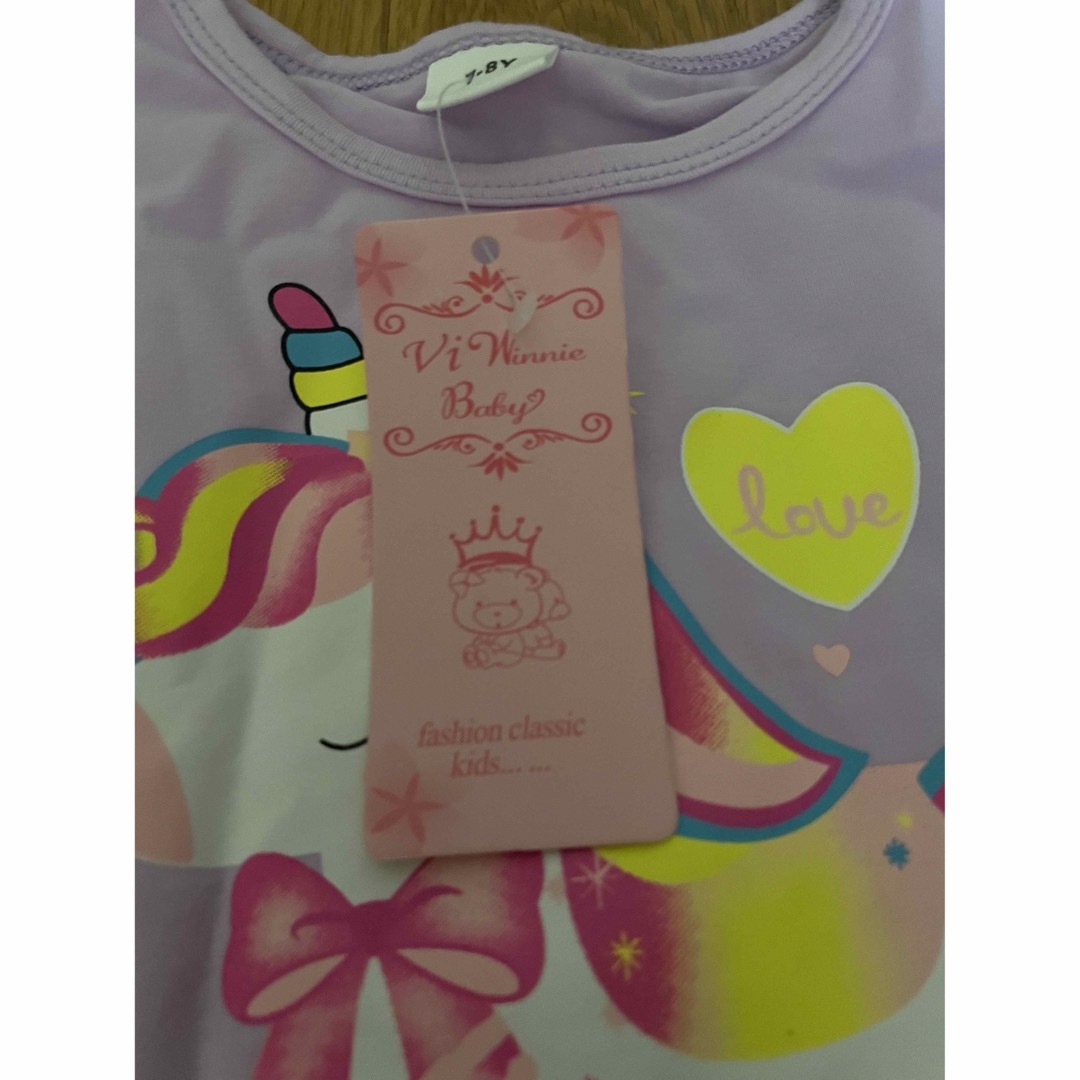 新品　原宿系ドレス　ワンピース　ユニコーン　レインボー　しなこ風 キッズ/ベビー/マタニティのキッズ服女の子用(90cm~)(ワンピース)の商品写真