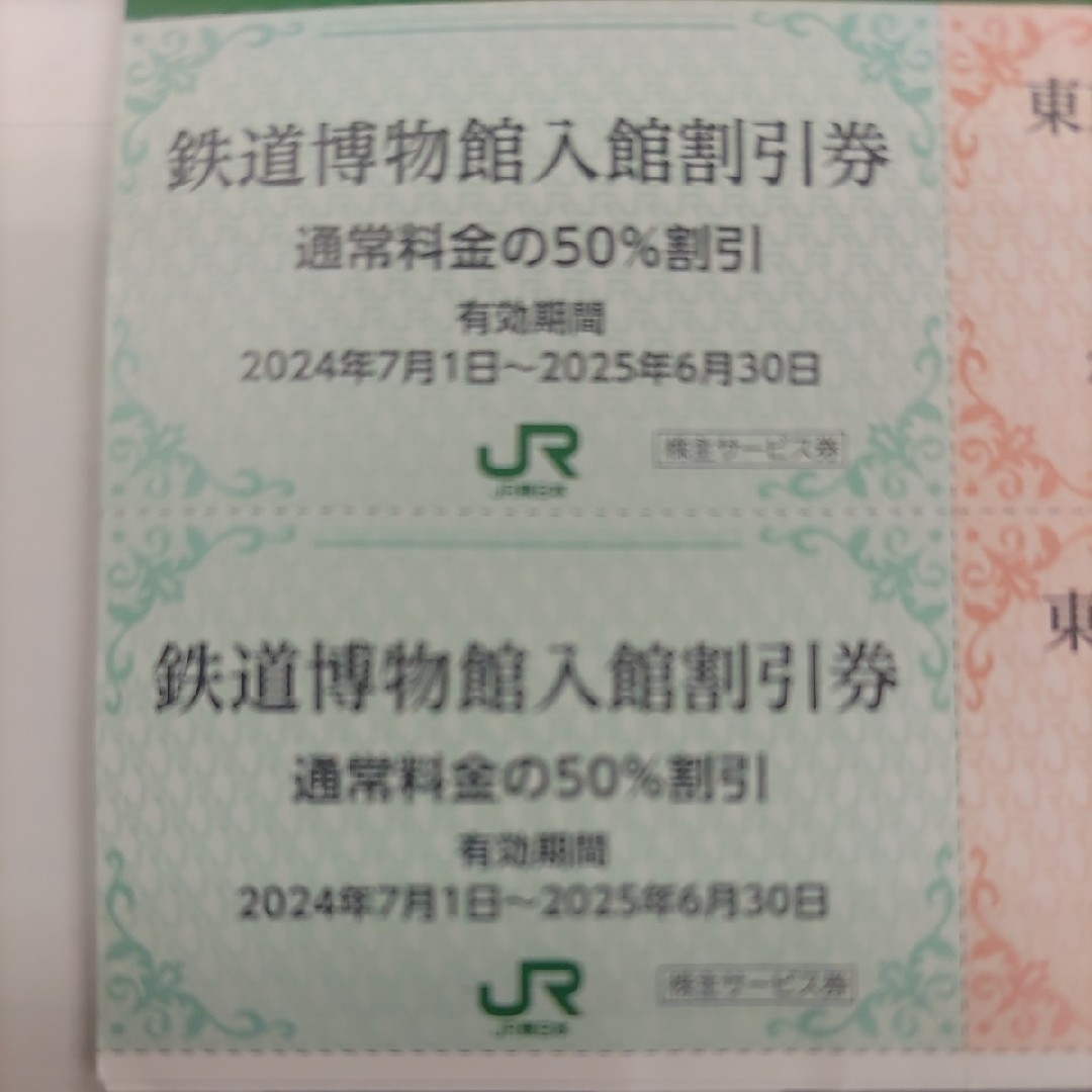 JR(ジェイアール)のJR東日本優待券の鉄道博物館半額割引券3枚600円 チケットの施設利用券(美術館/博物館)の商品写真