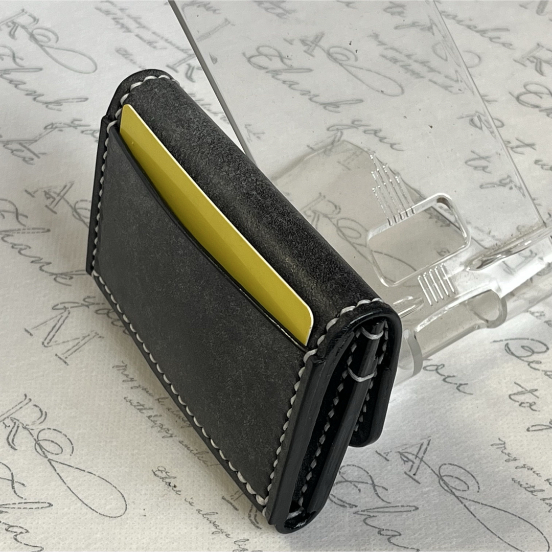 D08【ロロマレザー　牛本革】ミニ財布　小銭入れ　コインケース　ハンドメイド メンズのファッション小物(コインケース/小銭入れ)の商品写真