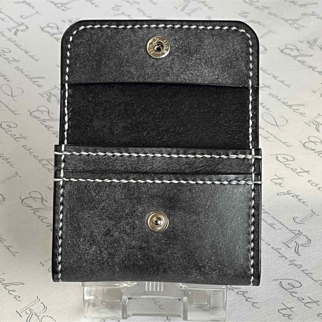 D08【ロロマレザー　牛本革】ミニ財布　小銭入れ　コインケース　ハンドメイド メンズのファッション小物(コインケース/小銭入れ)の商品写真
