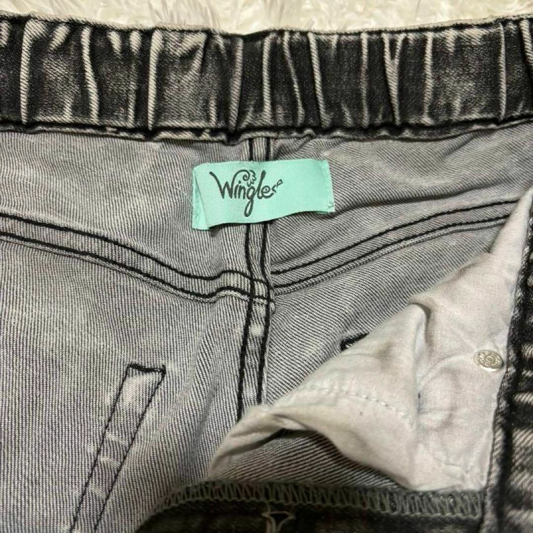 WingLesiage(ウィングレシアージュ)のWINGLE ZODIAC SIGN DENIM PANTS BLACK レディースのパンツ(カジュアルパンツ)の商品写真