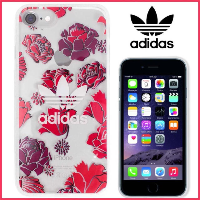 adidas - iPhone7 adidas 花柄 ケース ボヘミアンレッドの通販