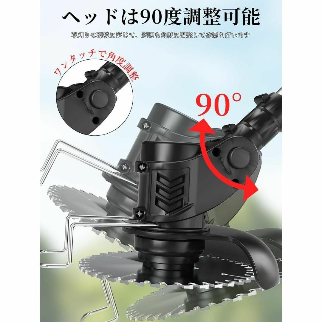 草刈り機 充電式 コードレス バッテリー2個付 強力電動草刈り機