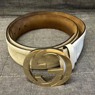 GUCCI - GUCCI グッチ Anchor Buckle Belt イカリモチーフ ロゴ GUCCI - GUCCI グッチ Anchor Buckle Belt イカリモチーフ ロゴ
