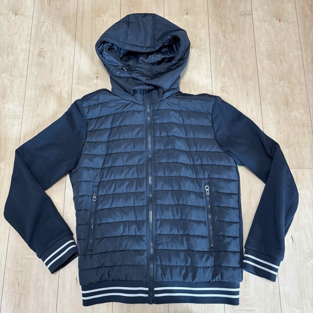 ZARA(ザラ)の【ZARA MAN】キルティング切替ジャケット MA-1黒 Mサイズ メンズのジャケット/アウター(その他)の商品写真