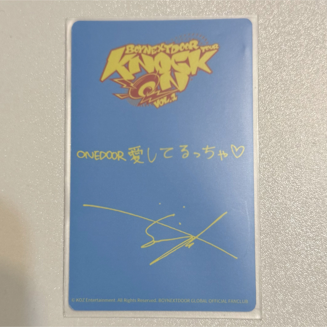 BOYNEXTDOOR 会場限定トレカ 宮城 仙台 ソンホ