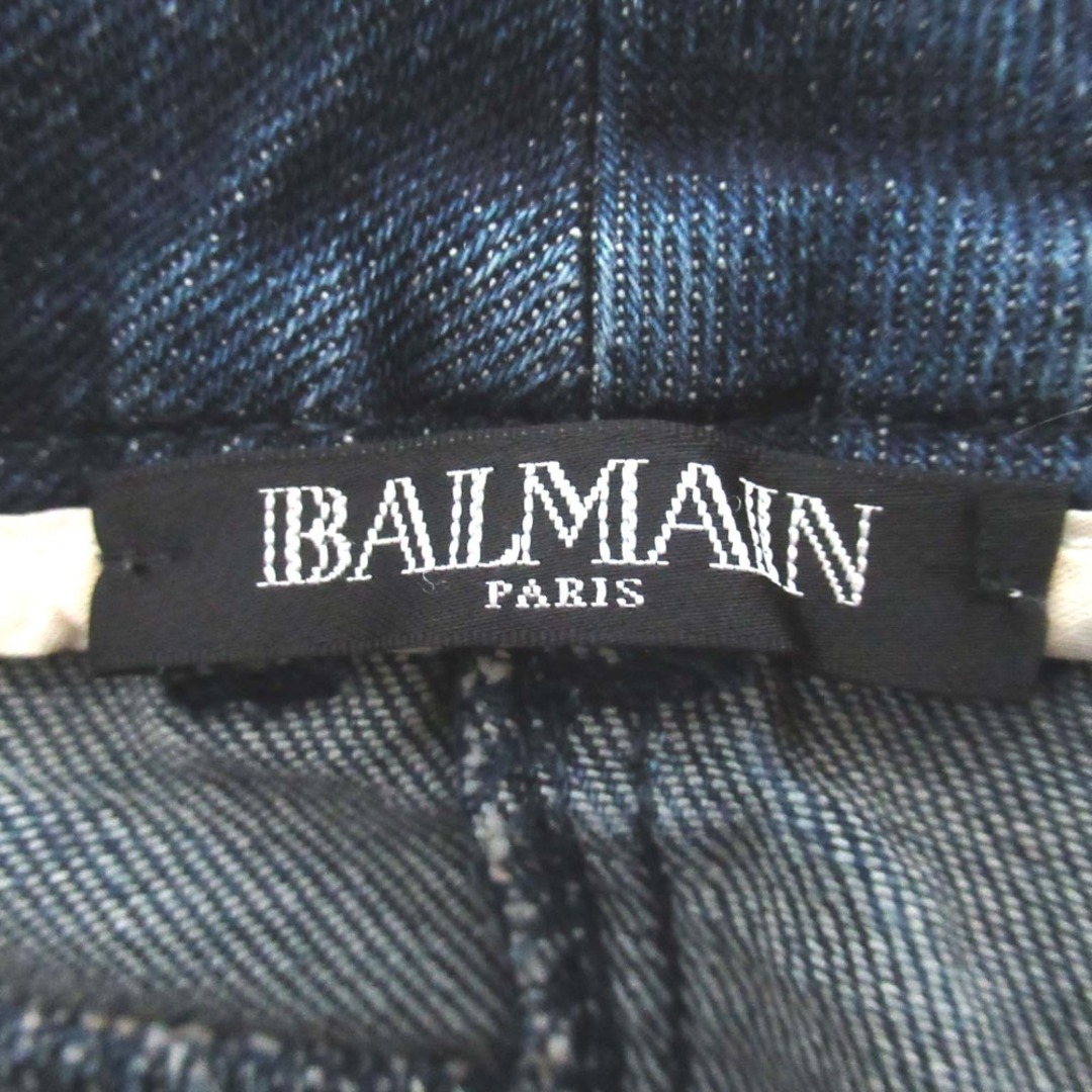 BALMAIN - 美品 BALMAIN バルマン 裾ジップ スキニー バイカー BALMAIN - 美品 BALMAIN バルマン 裾ジップ スキニー バイカー