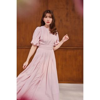 Her lip to - Fountain Lace Up Bow Dress S sakura pinkの通販 Her lip to - Fountain Lace Up Bow Dress S sakura pinkの通販