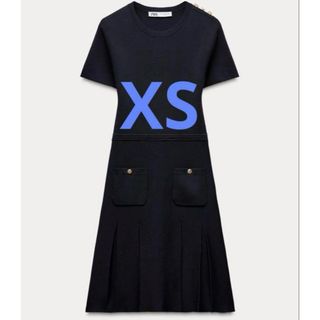 ZARA - 新品未使用タグ付き ZARA ザラ 襟付きミニワンピースの ZARA - 新品未使用タグ付き ZARA ザラ 襟付きミニワンピースの