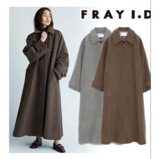 FRAY I.D - 新品タグ付 ウールトレンチリバーコート 青 緑 FRAY FRAY I.D - 新品タグ付 ウールトレンチリバーコート 青 緑 FRAY