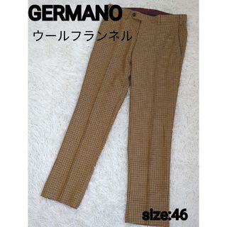 GERMANO - 【美品】ジェルマーノ SLIM FIT ウールサキソニー 1p GERMANO - 【美品】ジェルマーノ SLIM FIT ウールサキソニー 1p