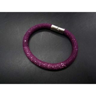 スワロフスキー(SWAROVSKI)のSWAROVSKI スワロフスキー ブレスレット バングル アクセサリー レディース パープル系×シルバー系 DH2260(その他)