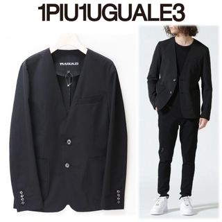 1piu1uguale3(テーラードジャケット ・ ブラック/黒色系)の 1piu1uguale3(テーラードジャケット ・ ブラック/黒色系)の