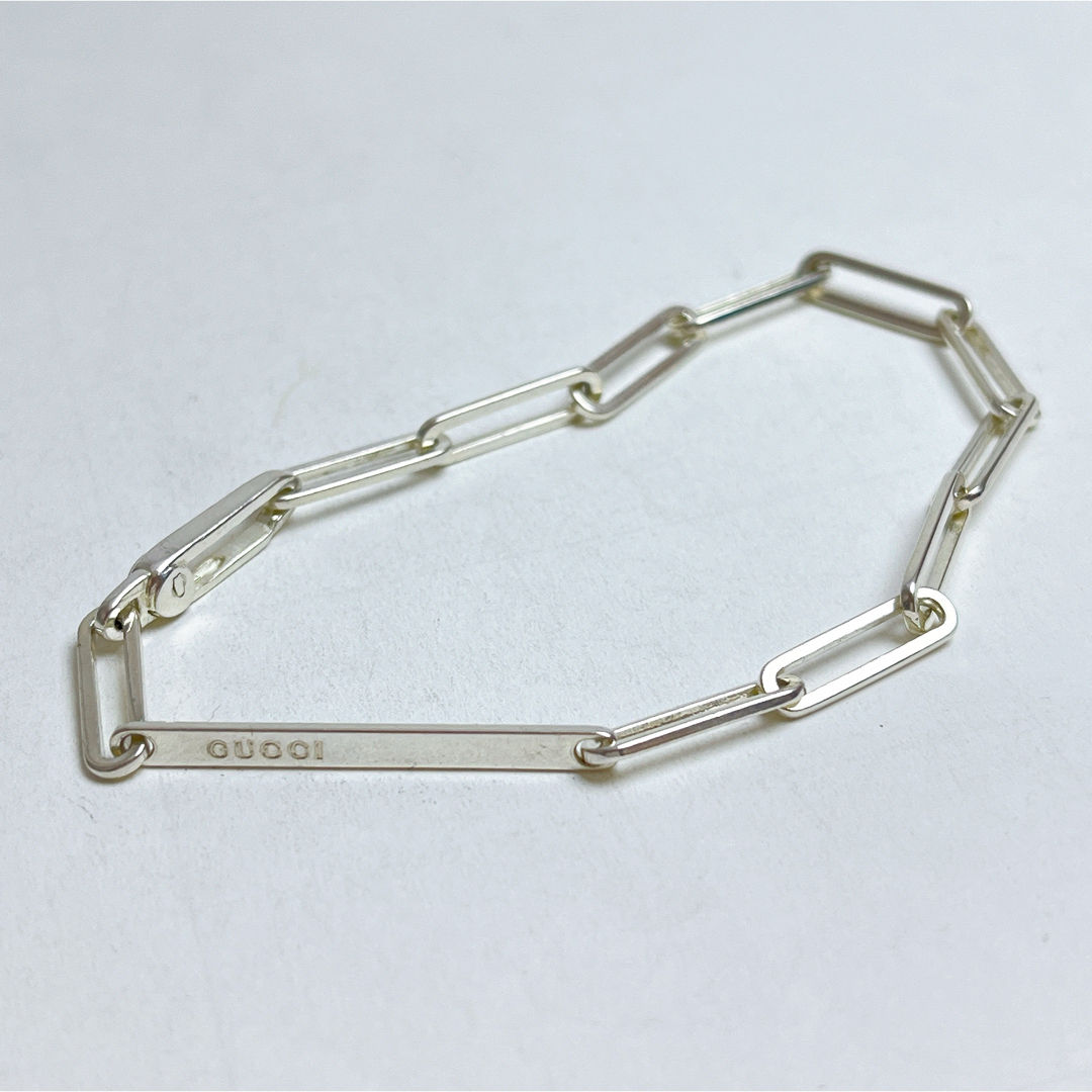 冬ギフト  グッチオーバルリンクID ブレスレット925 アクセサリー