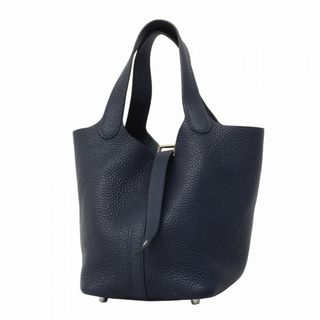 エルメス(HERMES)の★SALE【5be5159】エルメス ハンドバッグ ピコタンロックPM トリヨンクレマンス ブルーネイビー シルバー金具 T刻印【中古】レディース(ハンドバッグ)