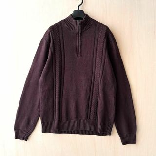 Calvin Klein - カルバンクライン コットンニット ハーフジップ Calvin Klein - カルバンクライン コットンニット ハーフジップ