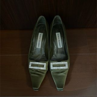 MANOLO BLAHNIK(ハイヒール/パンプス ・ グリーン・カーキ/緑色 MANOLO BLAHNIK(ハイヒール/パンプス ・ グリーン・カーキ/緑色