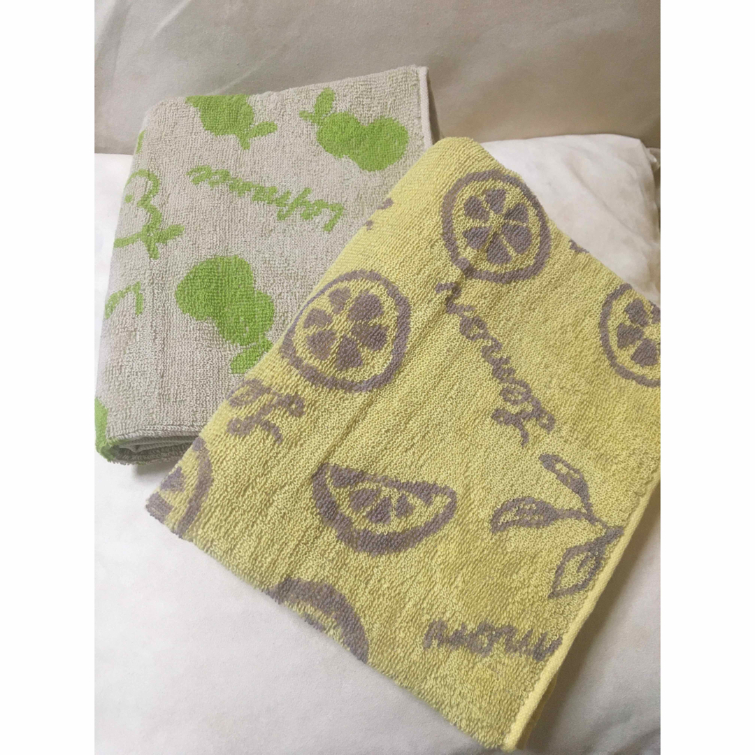 タオルの萩原(タオルノハギワラ)のラフランス🍐&レモン🍋フェイスタオル2枚セット★新品 インテリア/住まい/日用品の日用品/生活雑貨/旅行(タオル/バス用品)の商品写真