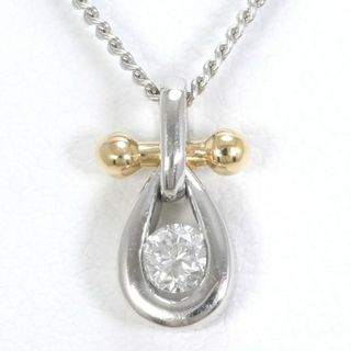 PT900 プラチナ K18YG PT850 ネックレス ダイヤ 0.10 総重量約3.3g 約40cm ジュエリー 中古 送料無料 新品同様 【中古】【あす楽】 ギフトラッピング無料(ネックレス)