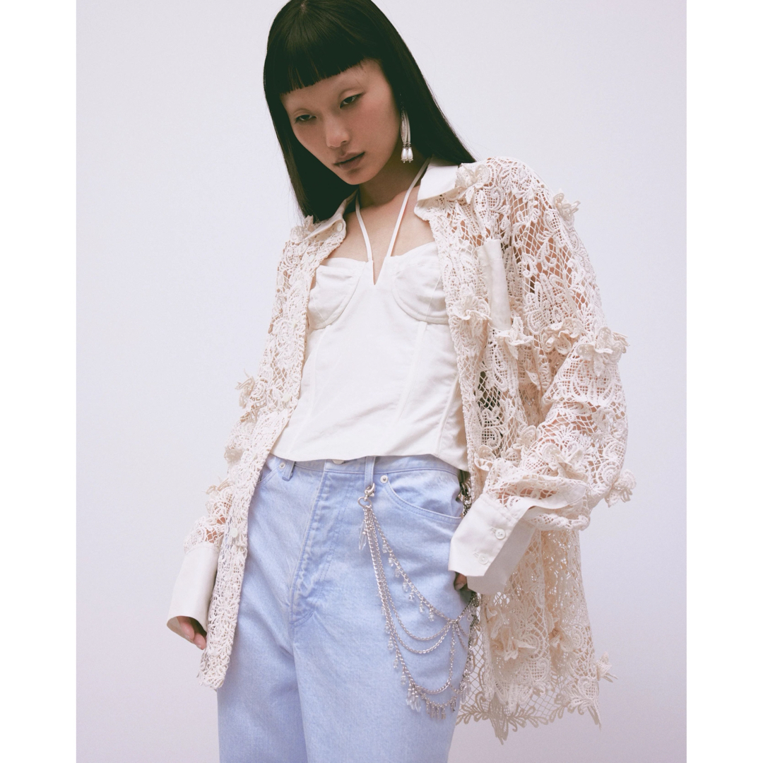 sacai - タナカダイスケ 刺繍レース シャツ ブラウス ジャケット sacai - タナカダイスケ 刺繍レース シャツ ブラウス ジャケット