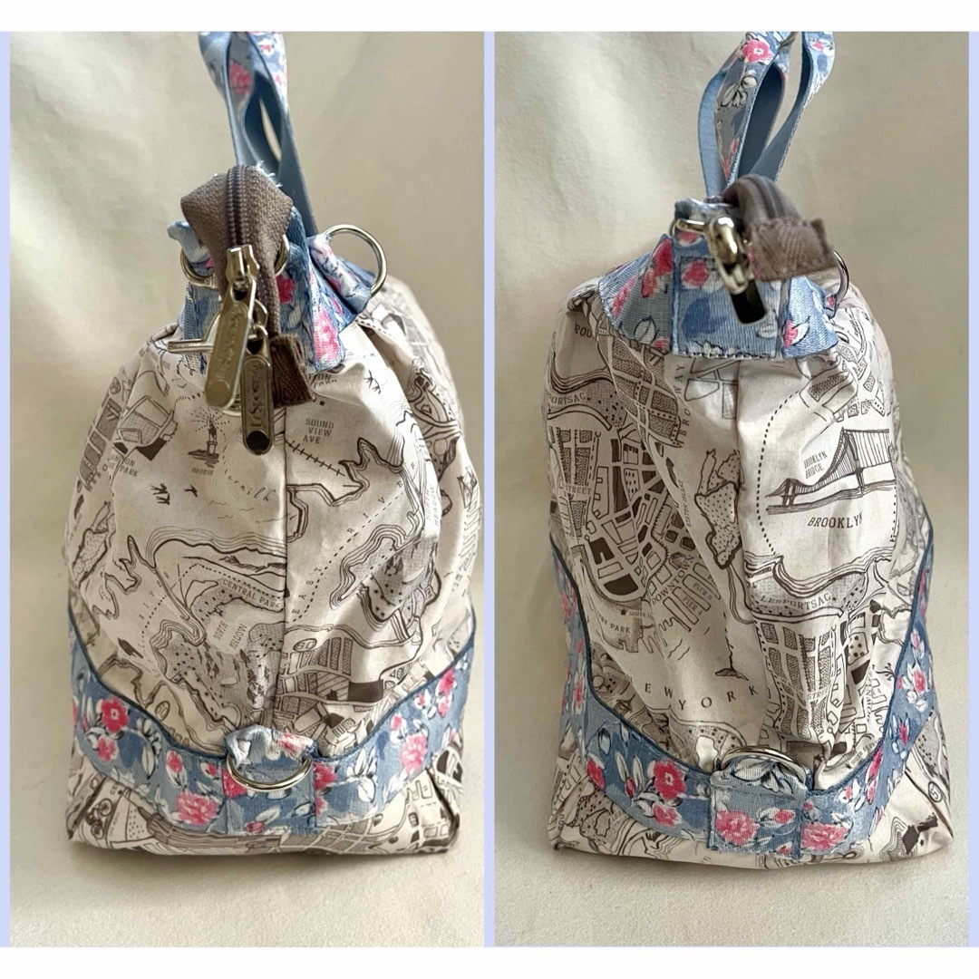 LESPORTSAC ボストンバック　アートフラワー　未使用　大容量　希少 レスポートサック LeSportsac バッグ ボストンバッグ ショルダー