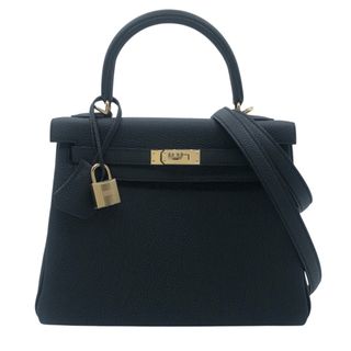 エルメス(HERMES)の　エルメス HERMES ケリー25　内縫い W刻 ブラック　GD金具 トゴ レディース ショルダーバッグ(ショルダーバッグ)