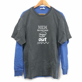 BALENCIAGA(Tシャツ/カットソー(七分/長袖) ・ グレー/灰色系 BALENCIAGA(Tシャツ/カットソー(七分/長袖) ・ グレー/灰色系