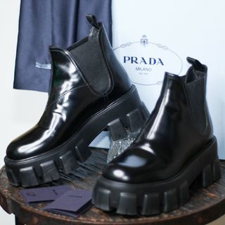 PRADA - 超希少 プラダ ブラッシュドロワレザー&ナイロン PRADA - 超希少 プラダ ブラッシュドロワレザー&ナイロン