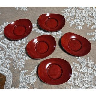 河和田塗 御吸物椀 溜塗 菊の葉 5客入り 箱入りの通販 by mare's 河和田塗 御吸物椀 溜塗 菊の葉 5客入り 箱入りの通販 by mare's