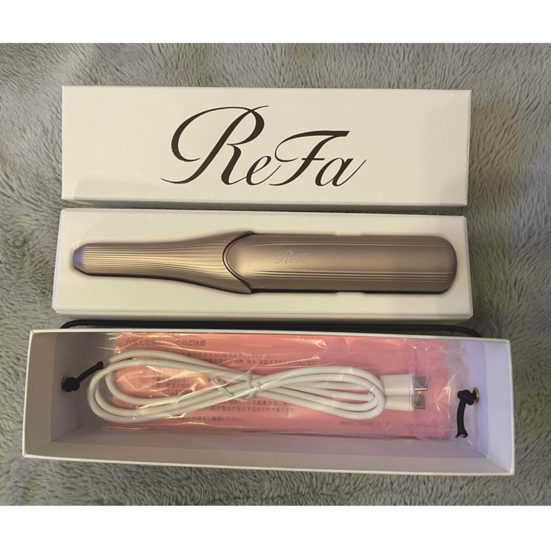ReFa(リファ)の【値下げ】ReFa フィンガーアイロン シャンパンゴールド スマホ/家電/カメラの美容/健康(ヘアアイロン)の商品写真