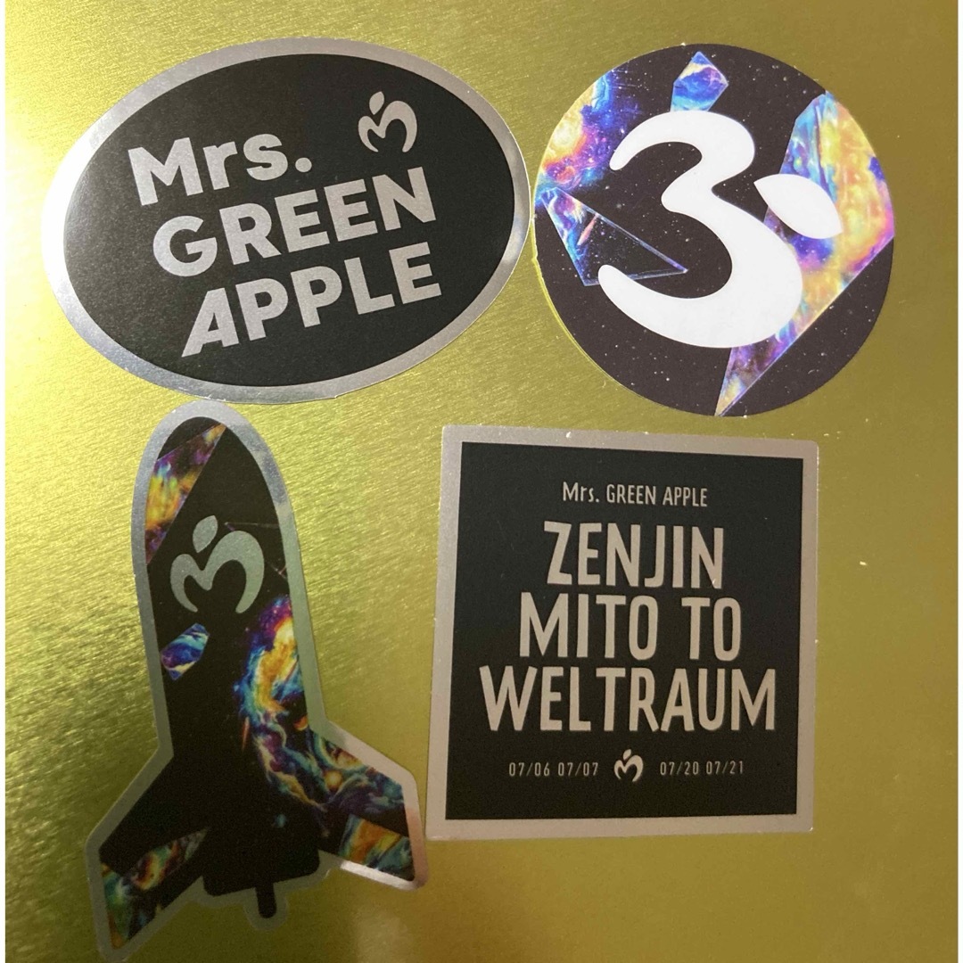 Mrs.GREEN APPLE ゼンジン ステッカー 4枚セット エンタメ/ホビーのタレントグッズ(ミュージシャン)の商品写真