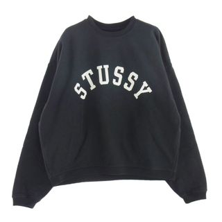 STUSSY - 【STUSSY】カレッジ ブルーロゴ刺繍 裏起毛 スウェット STUSSY - 【STUSSY】カレッジ ブルーロゴ刺繍 裏起毛 スウェット