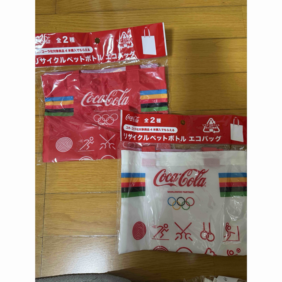 コカ・コーラ(コカコーラ)のコカ・コーラ 新品未使用 エコバッグセット❤️ レディースのバッグ(エコバッグ)の商品写真