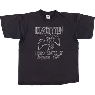 フルーツオブザルーム(FRUIT OF THE LOOM)の古着 00年代 フルーツオブザルーム FRUIT OF THE LOOM LED ZEPPELIN レッドツェッペリン バンドTシャツ バンT メンズM相当 /eaa472001(Tシャツ/カットソー(半袖/袖なし))