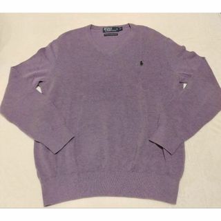 ポロ(POLO（RALPH LAUREN）)の■美品■ポロラルフローレン■カシミヤ混■ニットセーター■XL■パープル■(ニット/セーター)