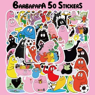 バーバパパ ステッカー 52枚セット BARBAPAPA 絵本 海外 アニメ(キャラクターグッズ)