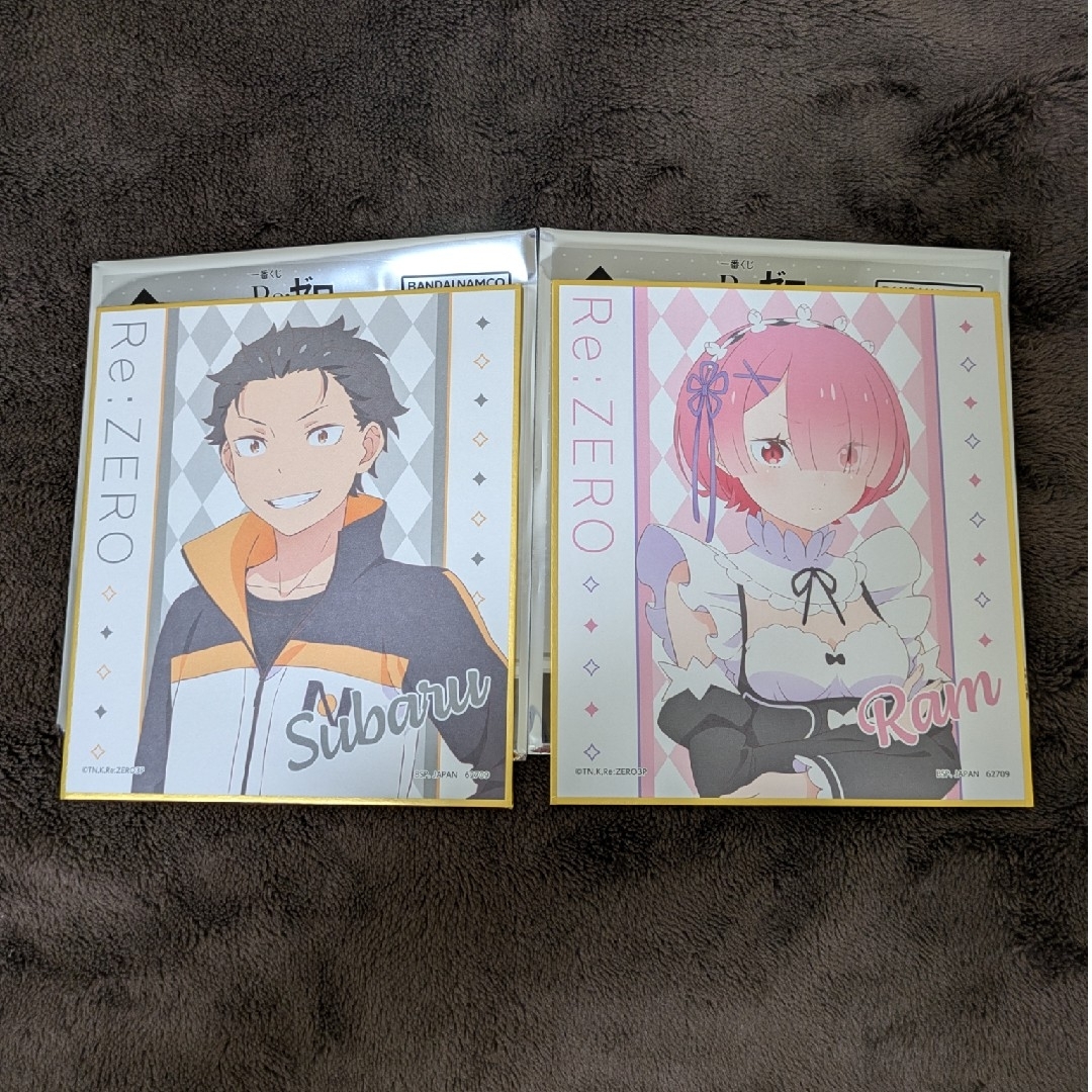 一番くじ Re:ゼロから始める異世界生活 ~貴方に勇気を~ G賞 ミニ色紙 エンタメ/ホビーのアニメグッズ(その他)の商品写真